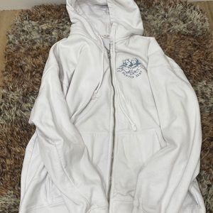 ‼️BRANDY MELVILLE WHITE OVERSIZED ANGEL ZIP UP‼️